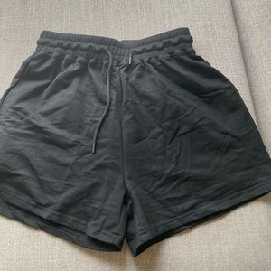 High waisted sweat shorts
